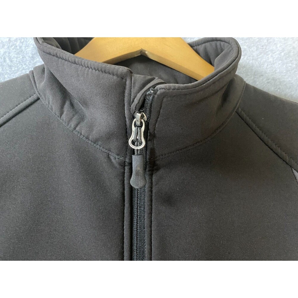 Minus Zero Jacket Women's M Black‎ Gray Fleece Lined Stretch Mock Neck Full Zip - Picture 4 of 11